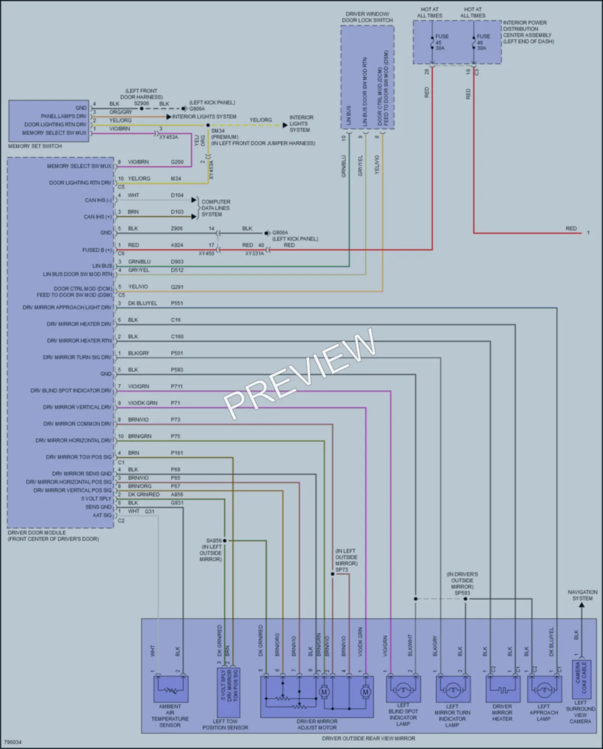 2022 Ram 1500 Memory Systems wiring diagram preview