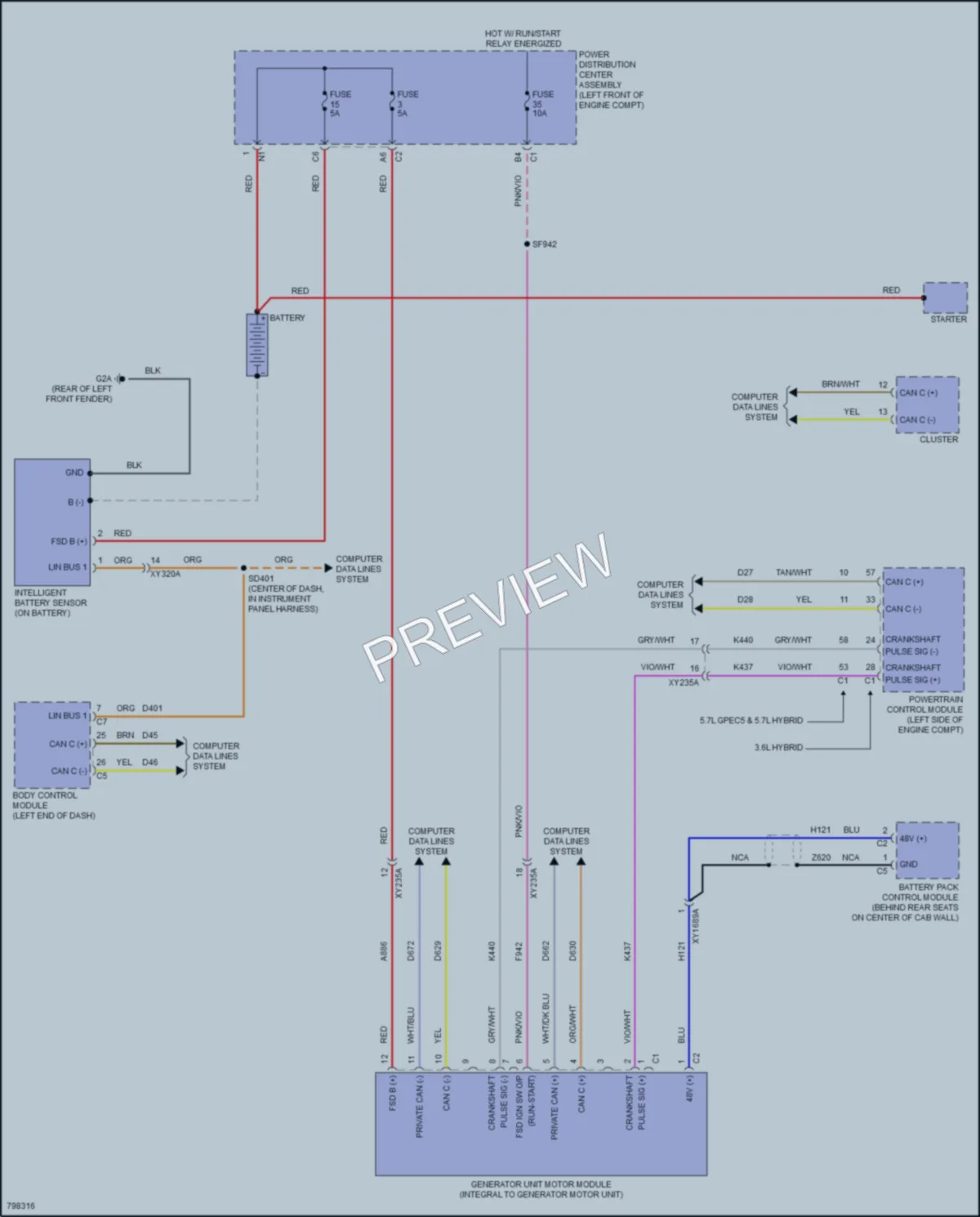 2022 Ram 1500 Starting Charging wiring diagram preview