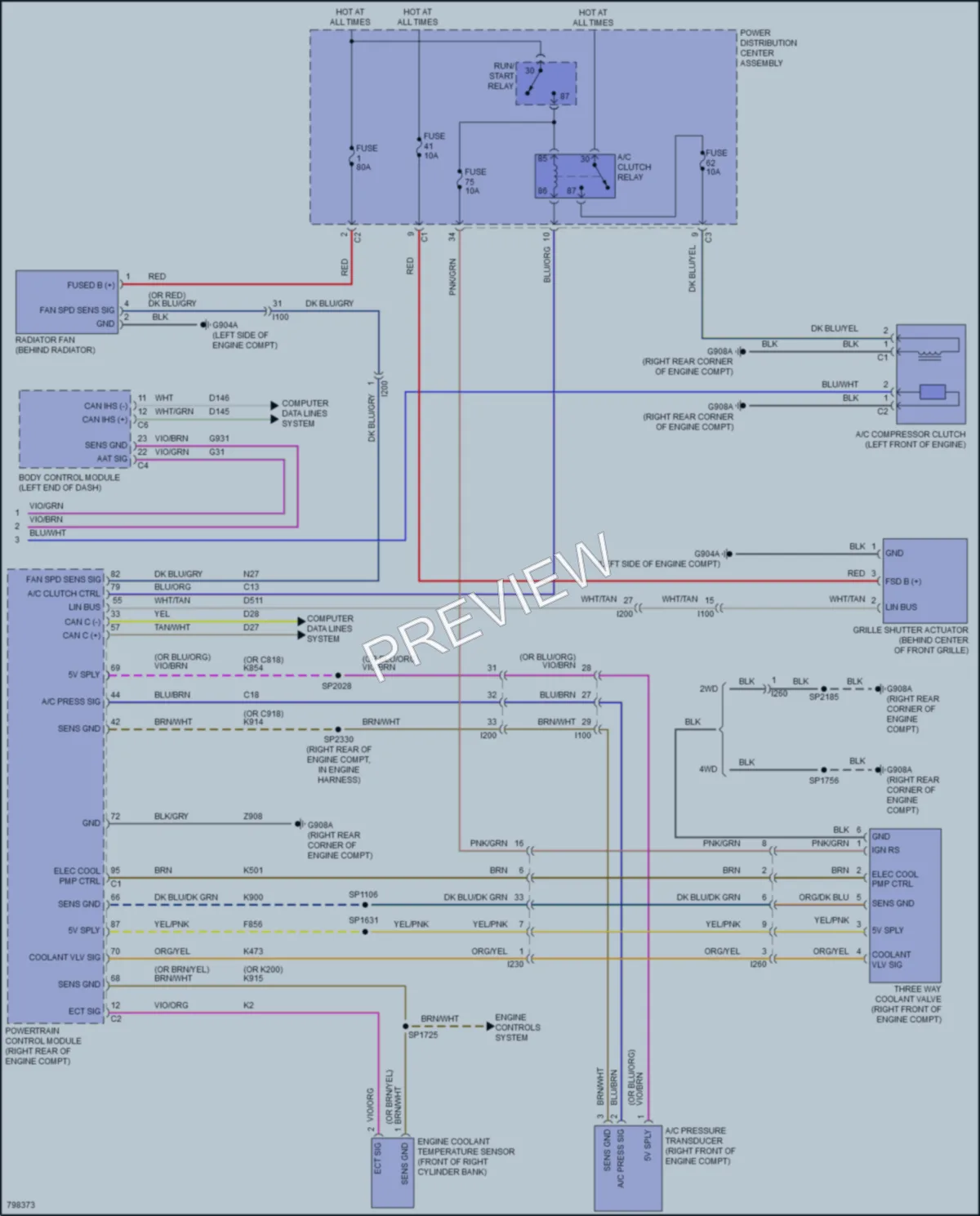 2022 Ram 1500Classic Air Conditioning wiring diagram preview