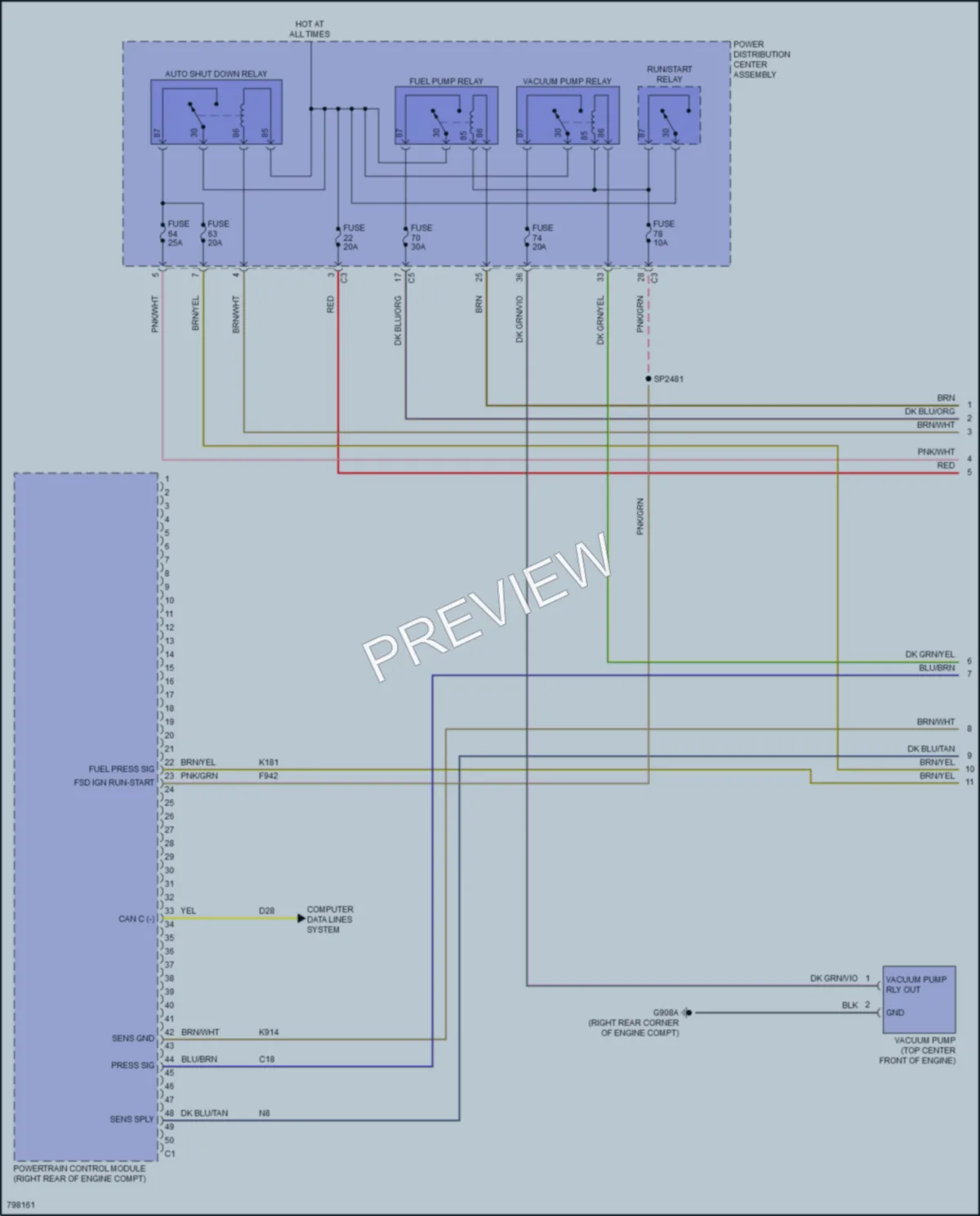 2022 Ram 1500Classic Engine Performance wiring diagram preview