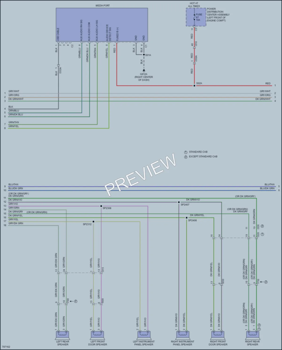 2022 Ram 1500Classic Radio wiring diagram preview