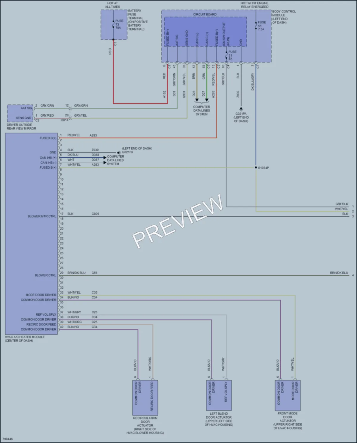 2022 Ram 1500ProMaster Air Conditioning wiring diagram preview