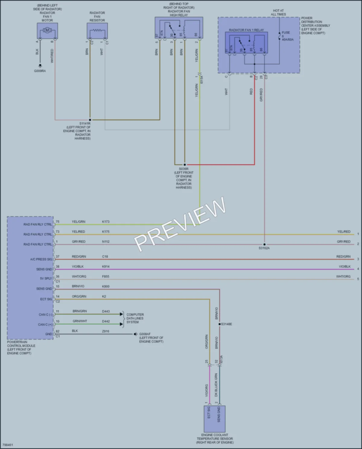 2022 Ram 1500ProMaster Cooling Fan wiring diagram preview
