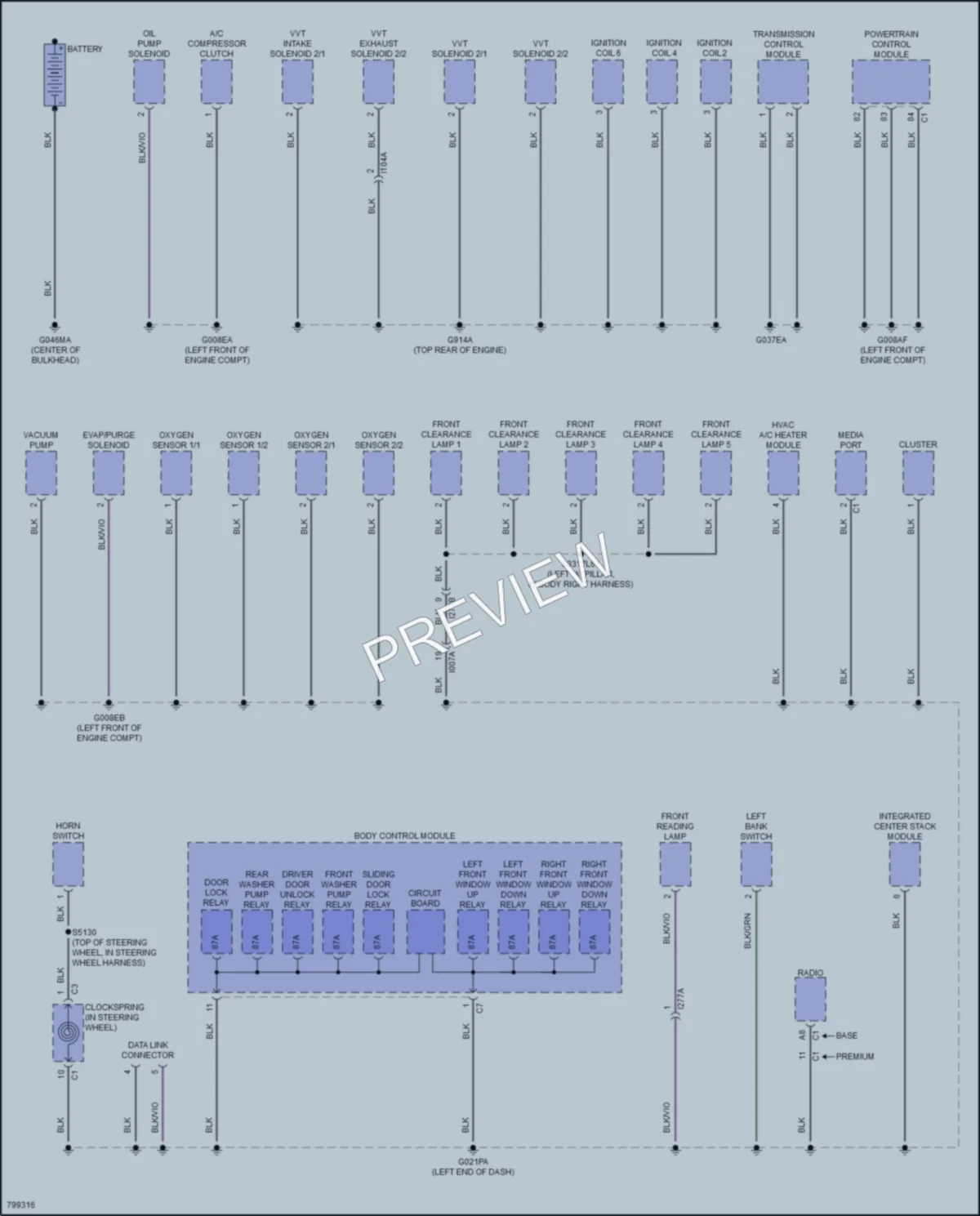 2022 Ram 1500ProMaster Ground Distribution wiring diagram preview