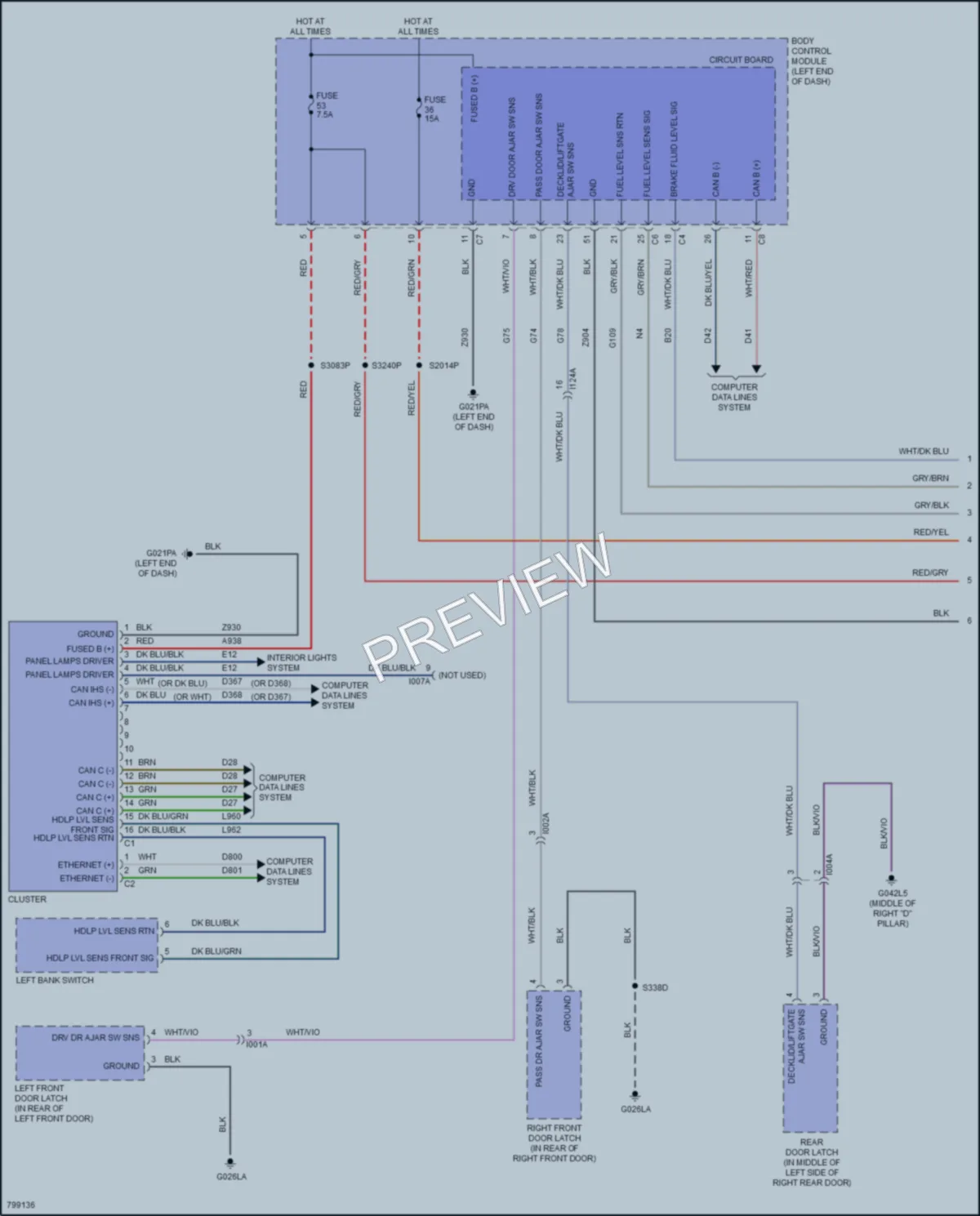 2022 Ram 1500ProMaster Instrument Cluster wiring diagram preview