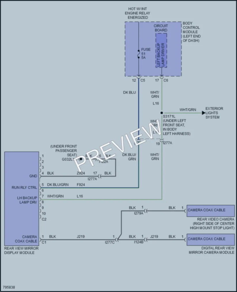 2022 Ram 1500ProMaster Power Mirrors wiring diagram preview
