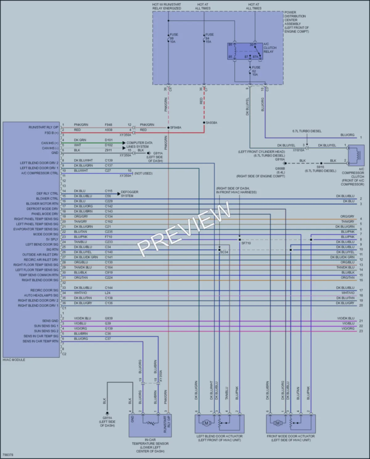 2022 Ram 2500 Air Conditioning wiring diagram preview