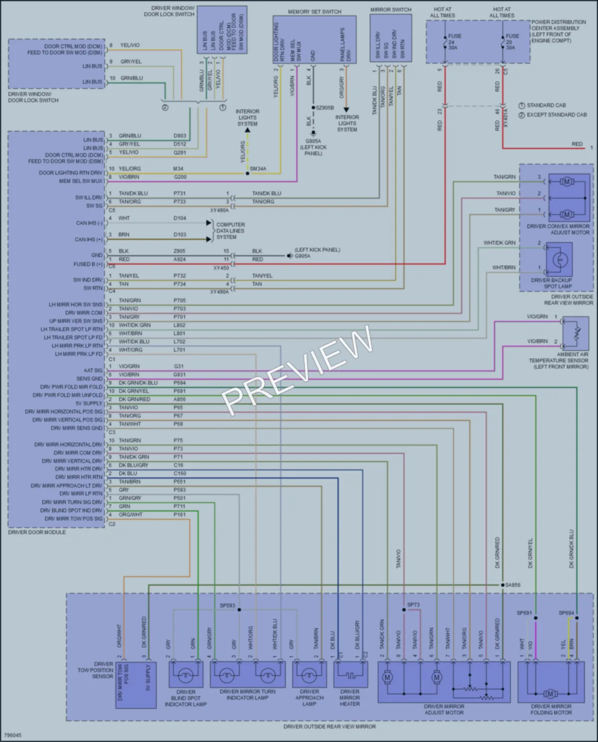 2022 Ram 2500 Memory Systems wiring diagram preview