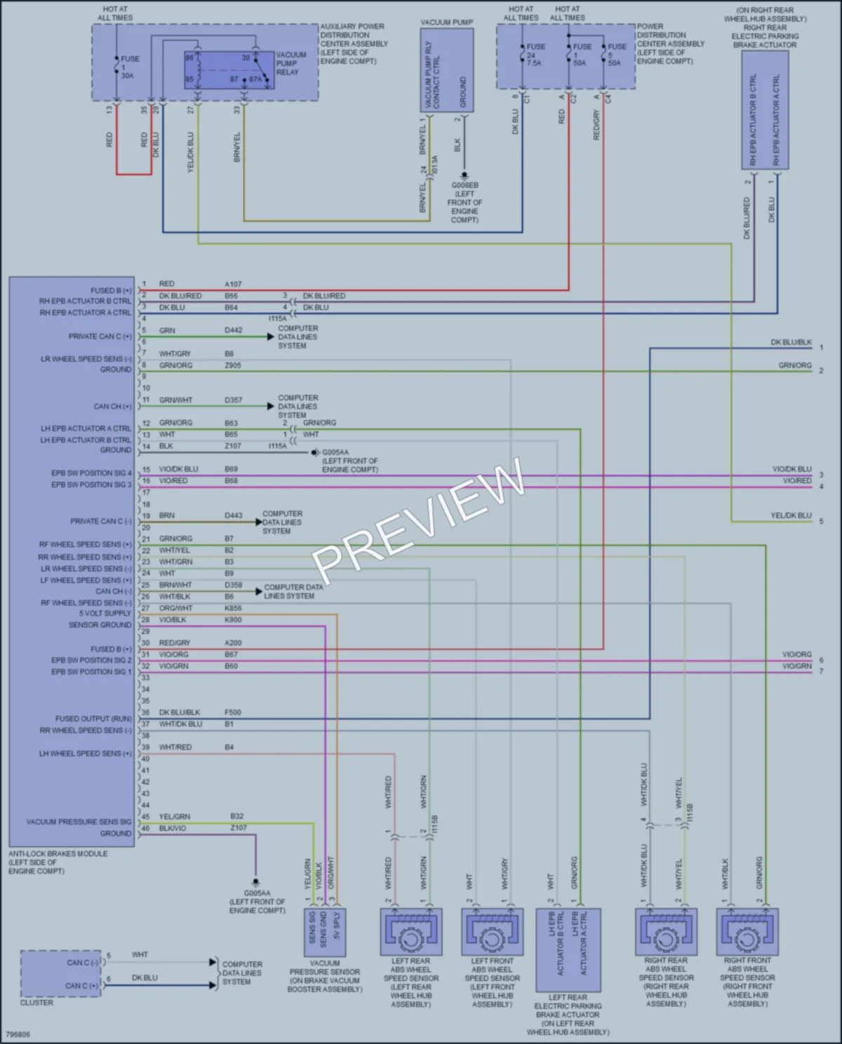 2022 Ram 2500ProMaster Anti Lock Brakes wiring diagram preview