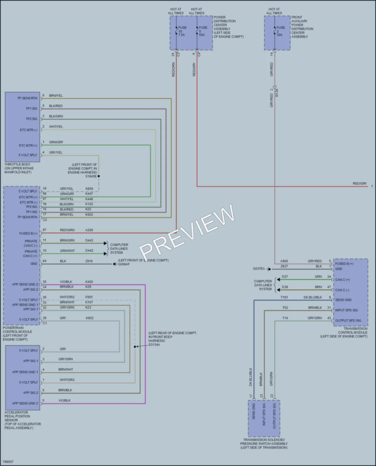 2022 Ram 2500ProMaster Cruise Control wiring diagram preview