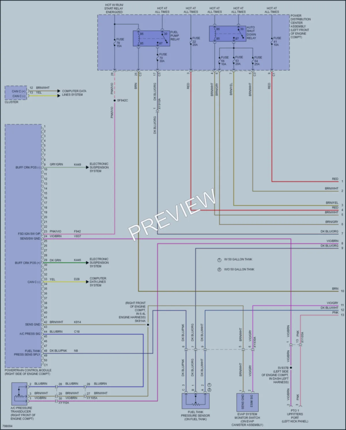 2022 Ram 3500 Engine Performance wiring diagram preview