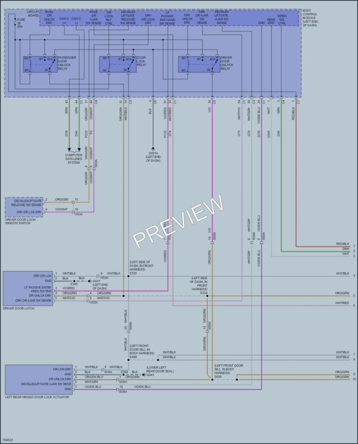 2022 Ram ProMasterCity Anti Theft wiring diagram preview