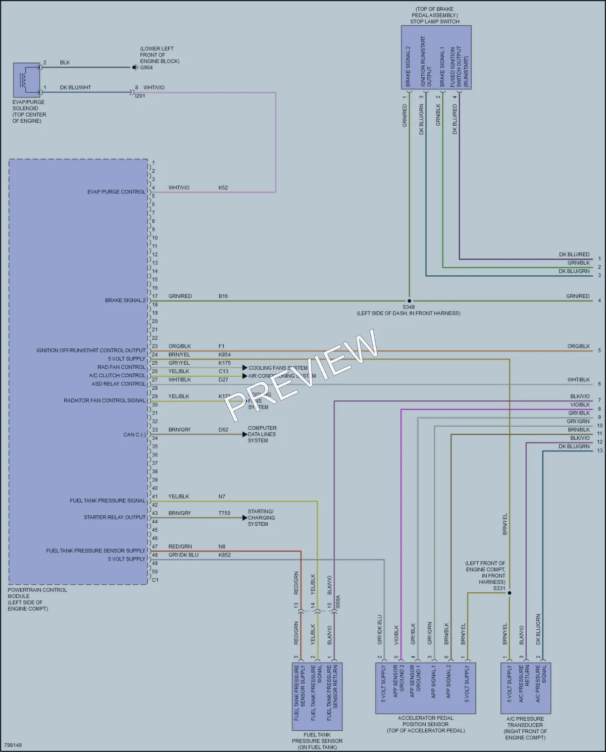 2022 Ram ProMasterCity Engine Performance wiring diagram preview