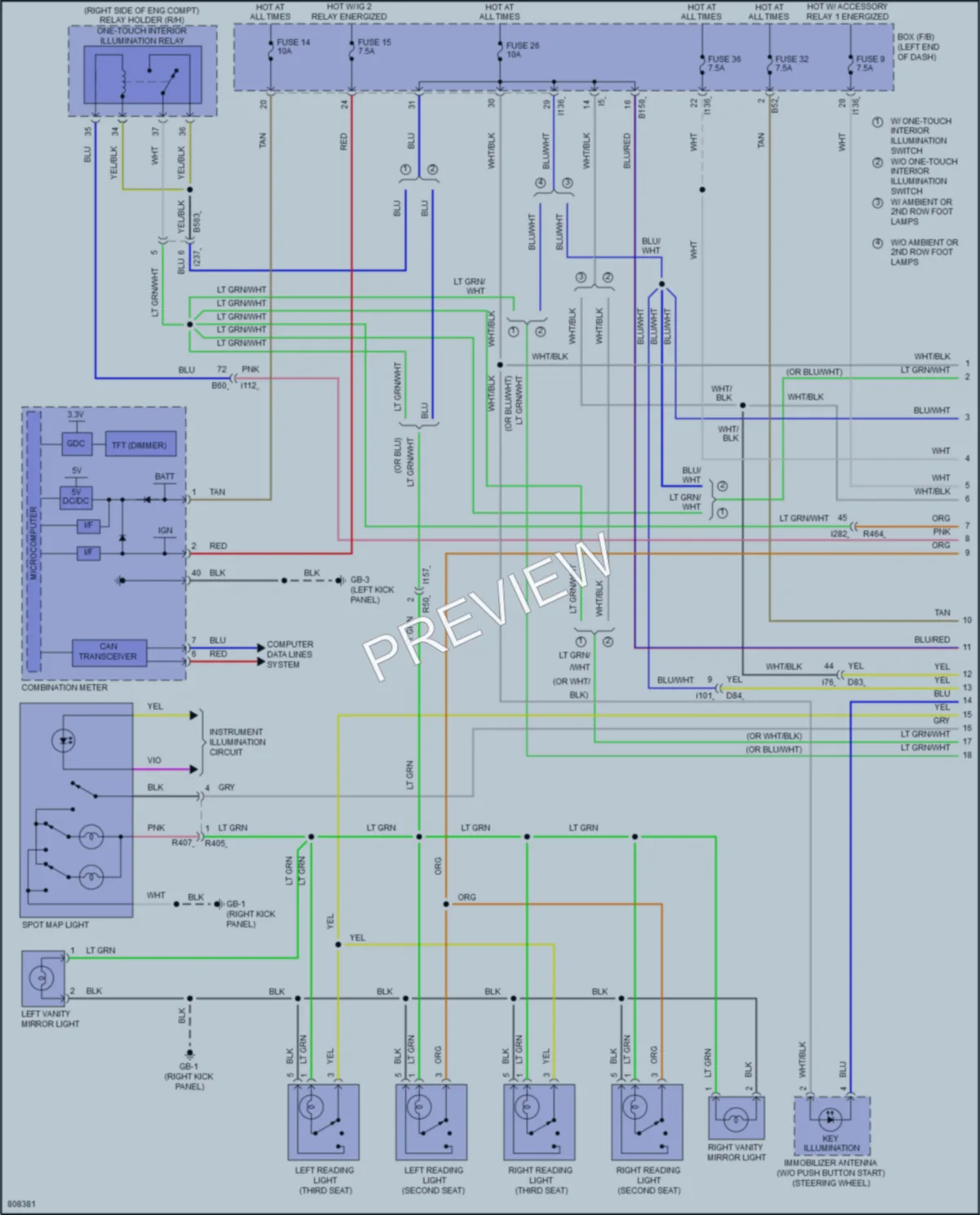 2022 Subaru Ascent Interior Lights wiring diagram preview