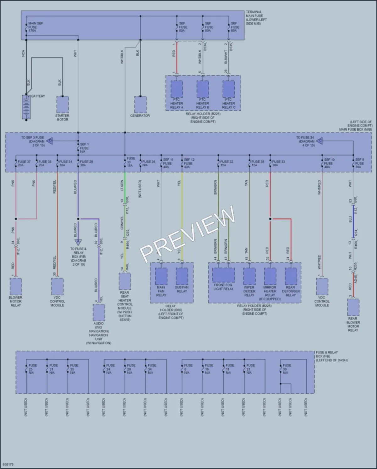 2022 Subaru Ascent Power Distribution wiring diagram preview