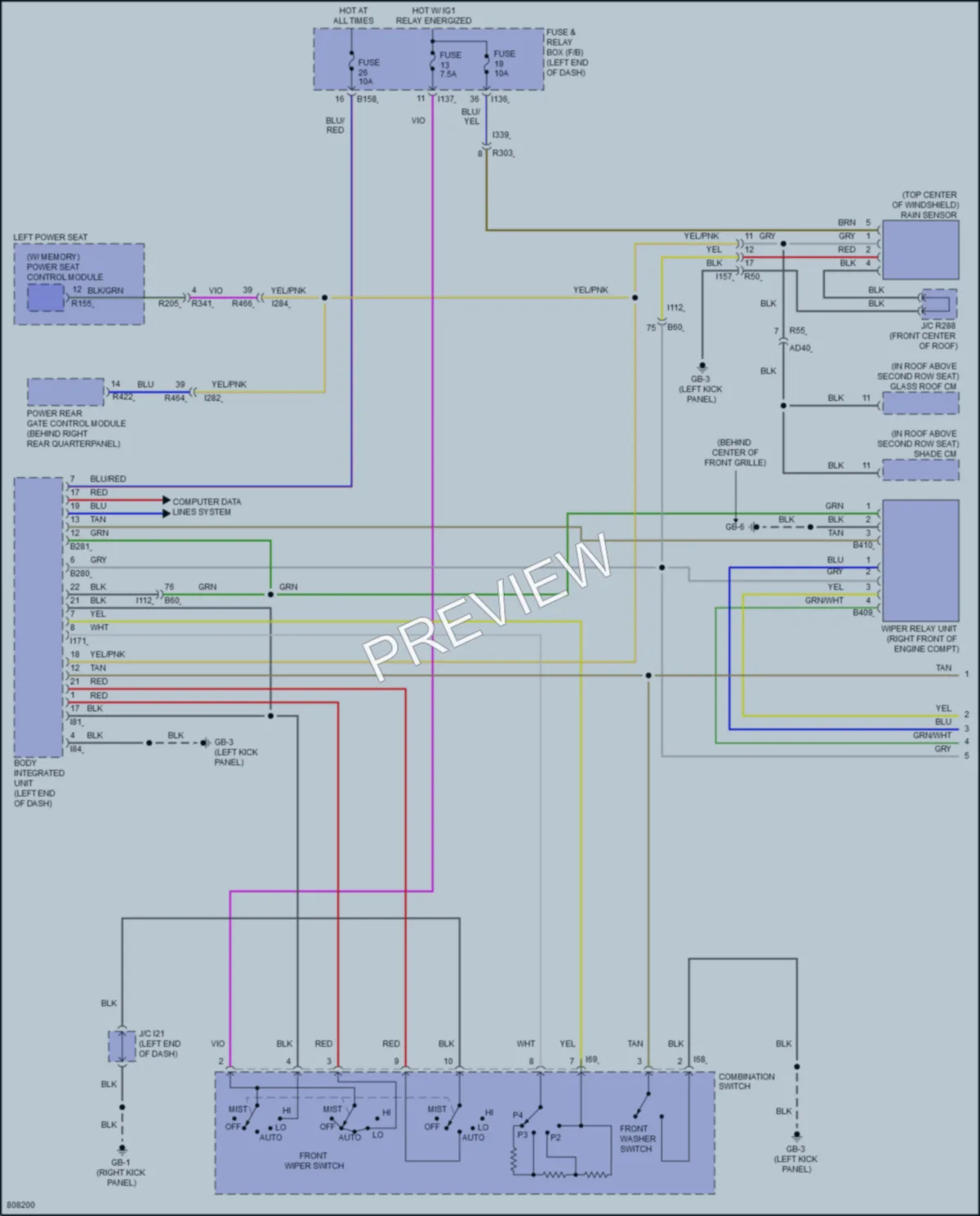 2022 Subaru Ascent Wiper Washer wiring diagram preview