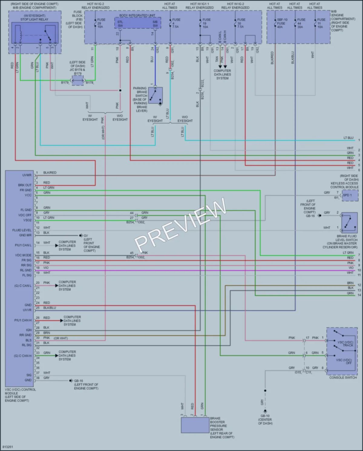 2022 Subaru BRZ Anti Lock Brakes wiring diagram preview
