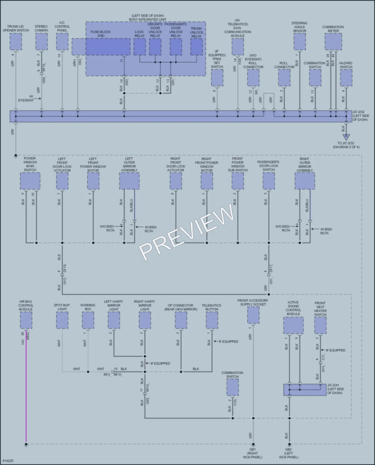 2022 Subaru BRZ Ground Distribution wiring diagram preview