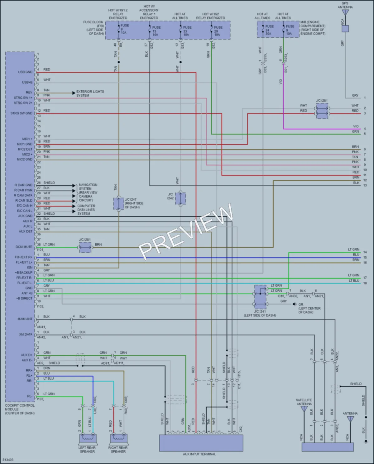 2022 Subaru BRZ Radio wiring diagram preview