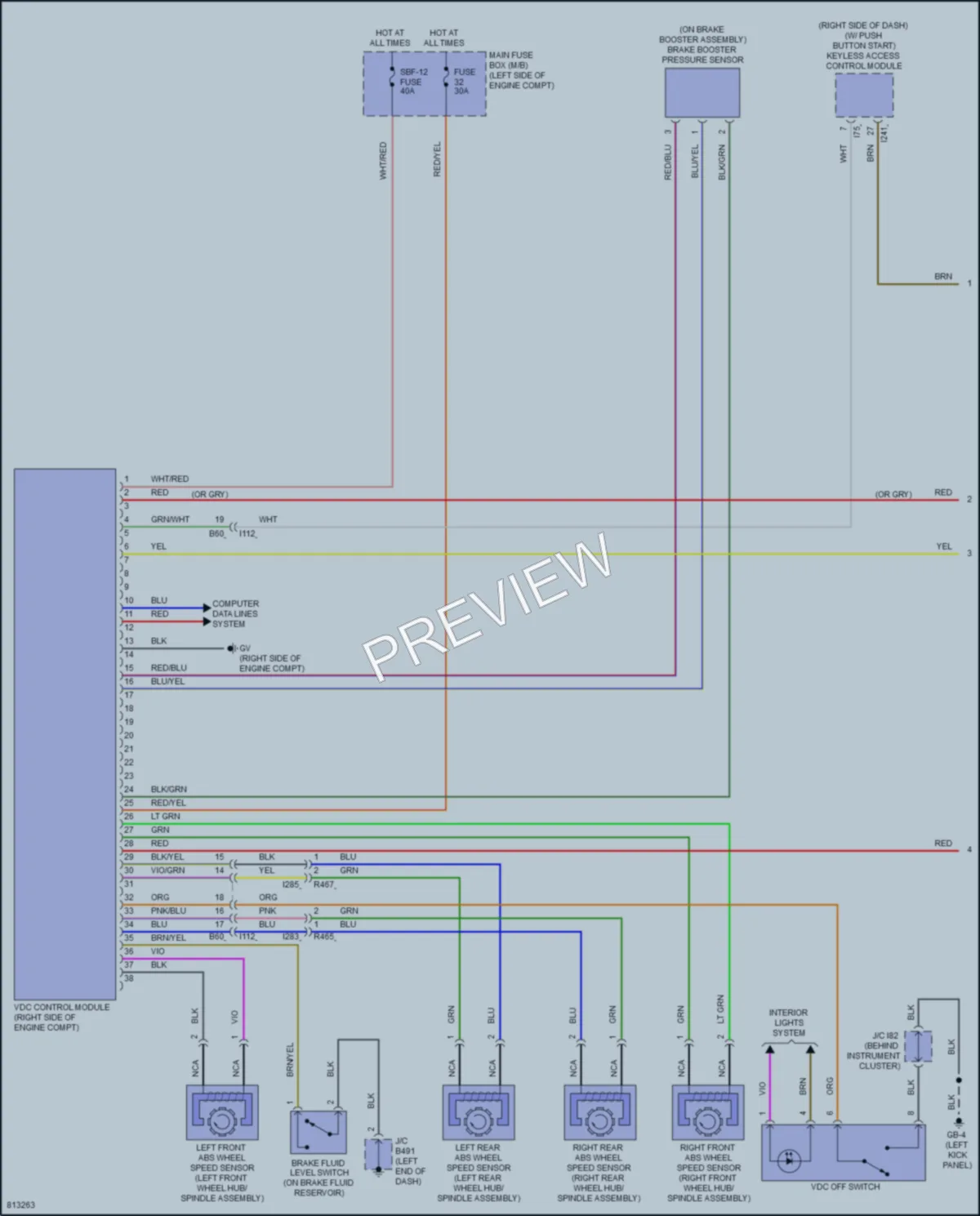 2022 Subaru Crosstrek Anti Lock Brakes wiring diagram preview