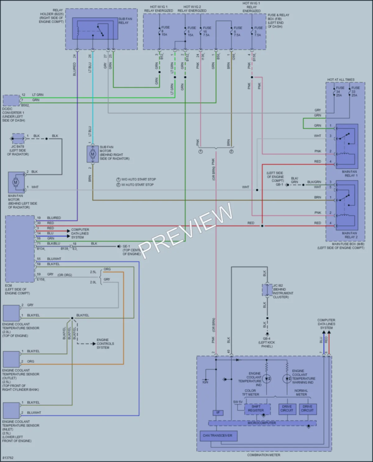 2022 Subaru CrosstrekHybrid Cooling Fan wiring diagram preview