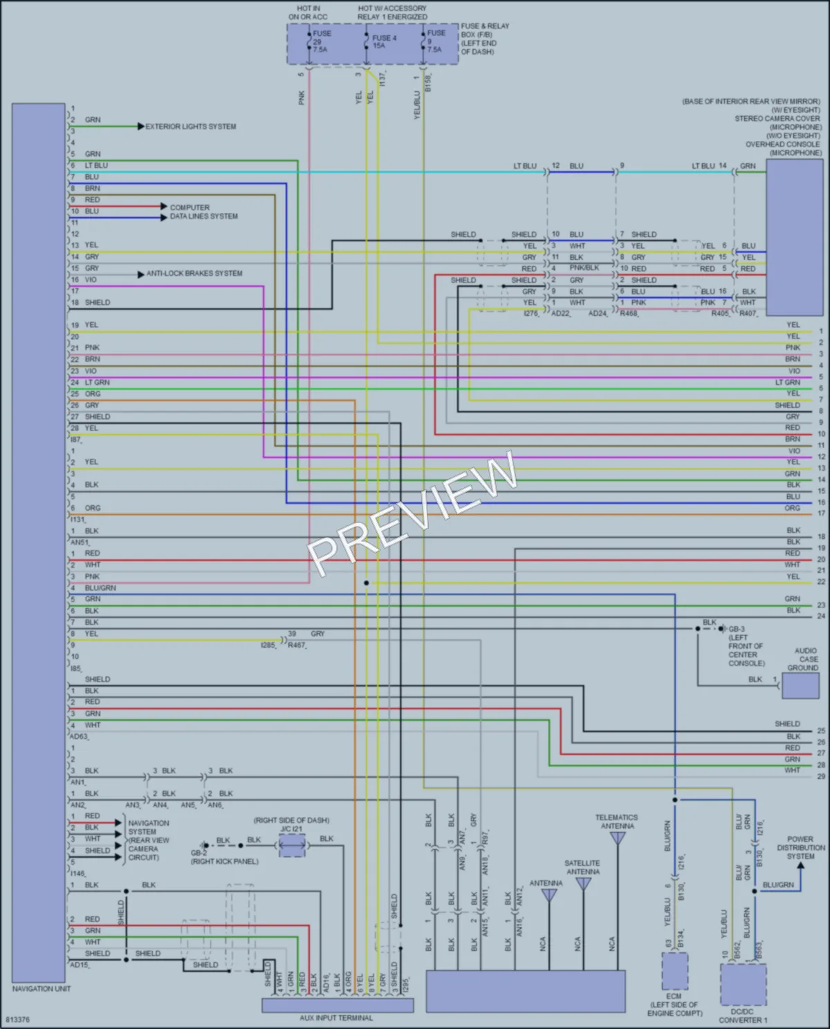 2022 Subaru CrosstrekHybrid Radio wiring diagram preview