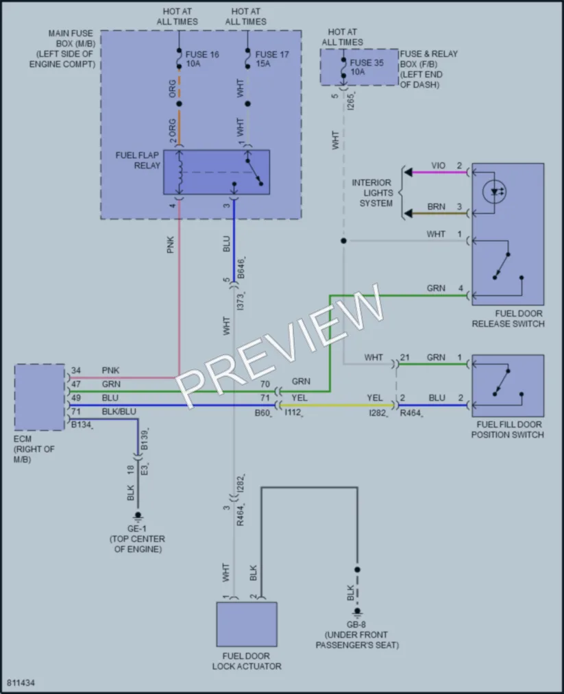 2022 Subaru CrosstrekHybrid Trunk Tailgate Fuel Door wiring diagram preview