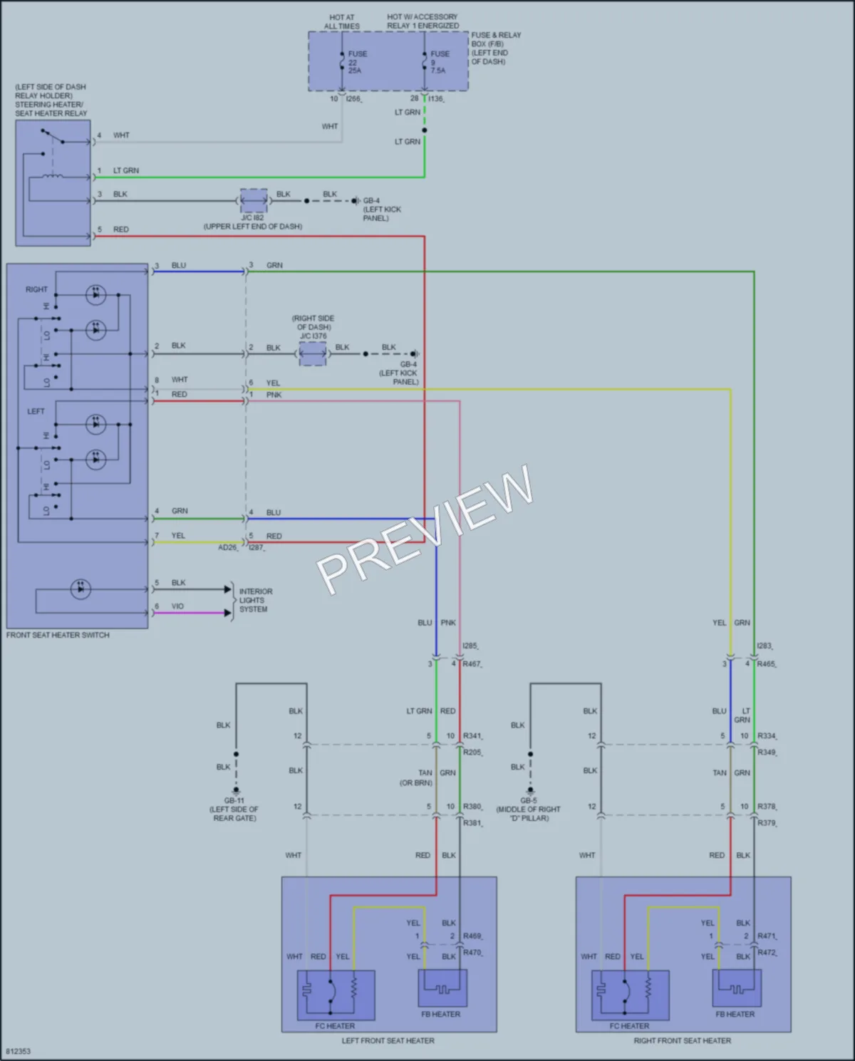 2022 Subaru Forester Power Seats wiring diagram preview