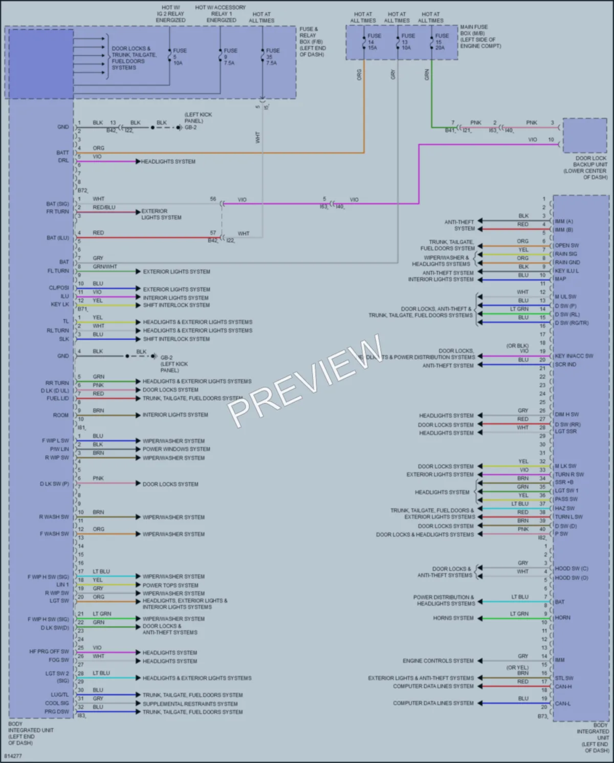 2022 Subaru Legacy Body Control Modules wiring diagram preview