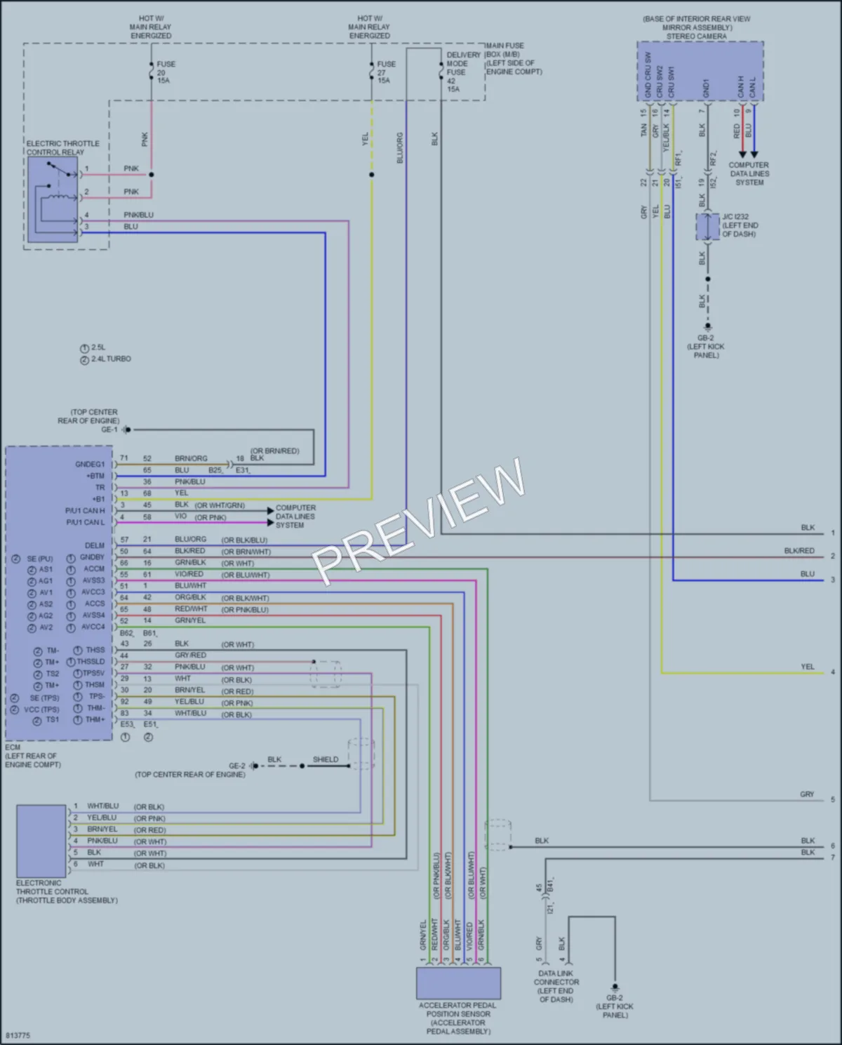 2022 Subaru Legacy Cruise Control wiring diagram preview