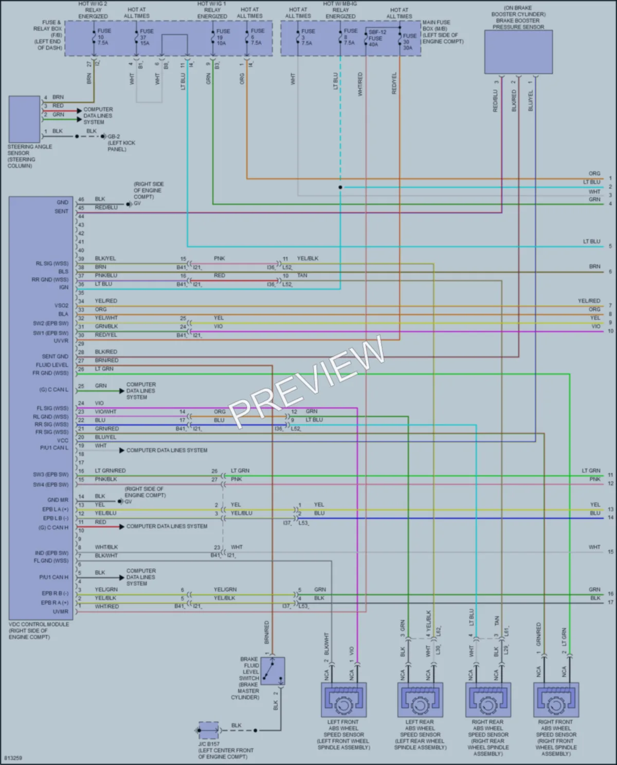 2022 Subaru Outback Anti Lock Brakes wiring diagram preview