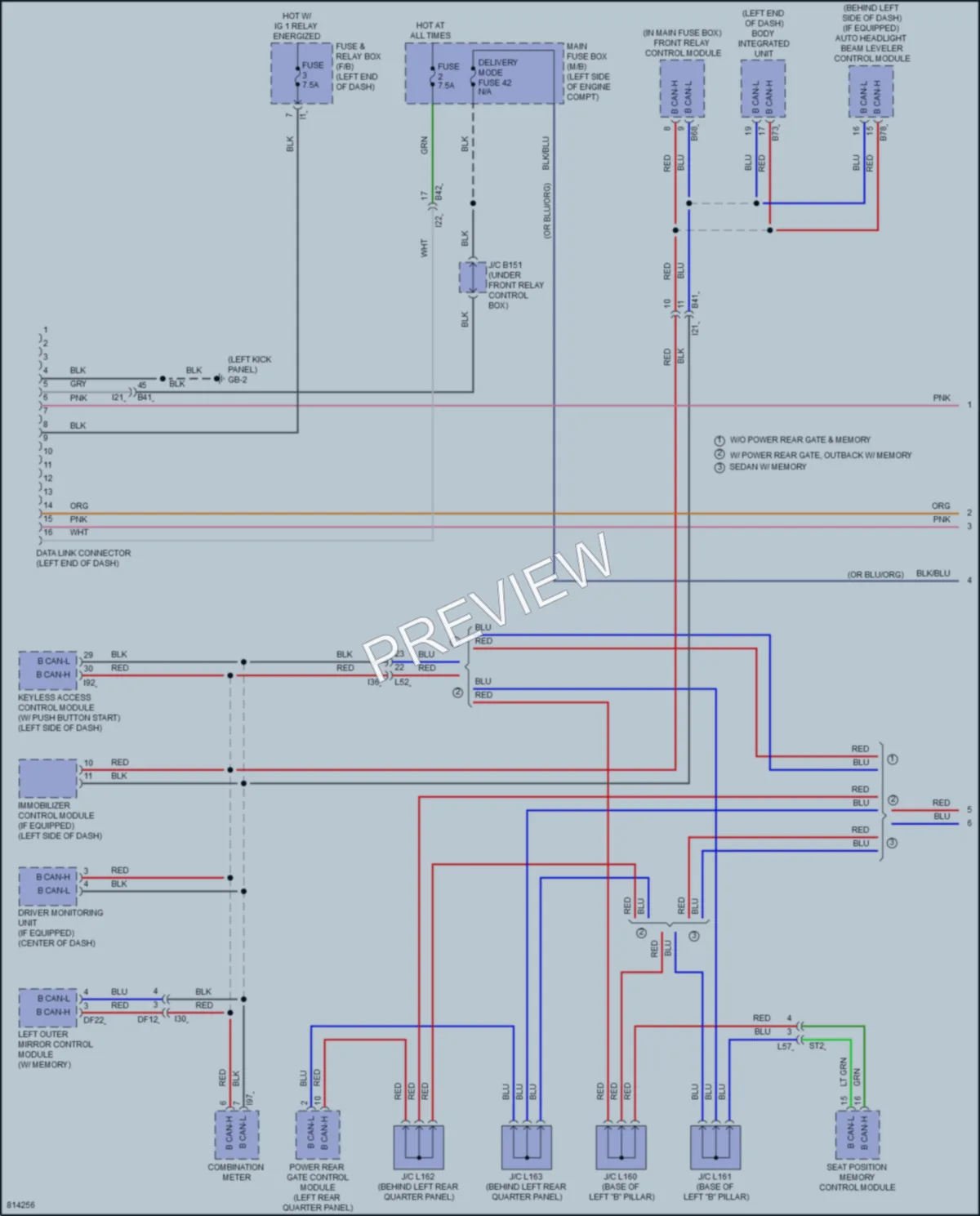 2022 Subaru Outback Computer Data Lines wiring diagram preview
