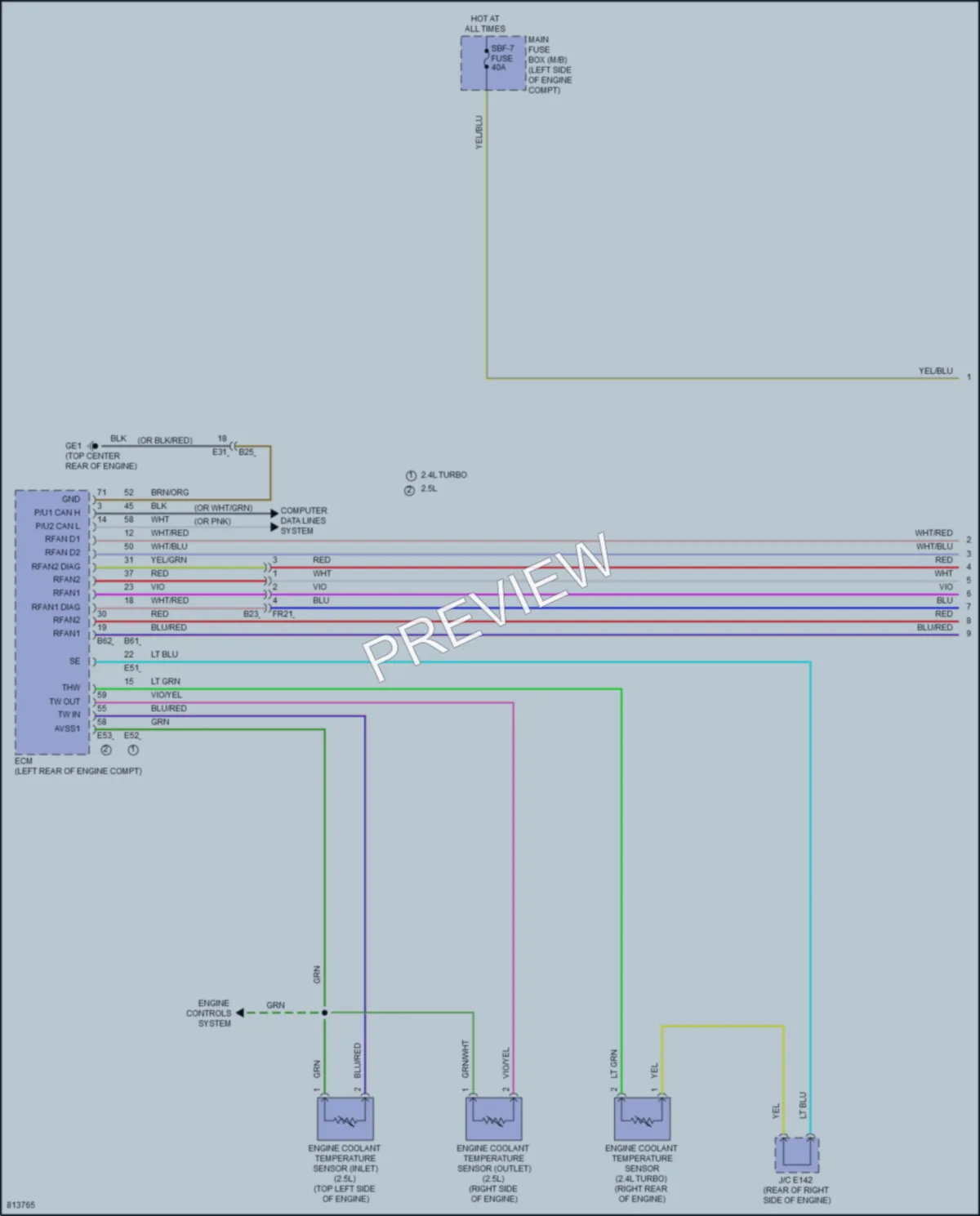 2022 Subaru Outback Cooling Fan wiring diagram preview