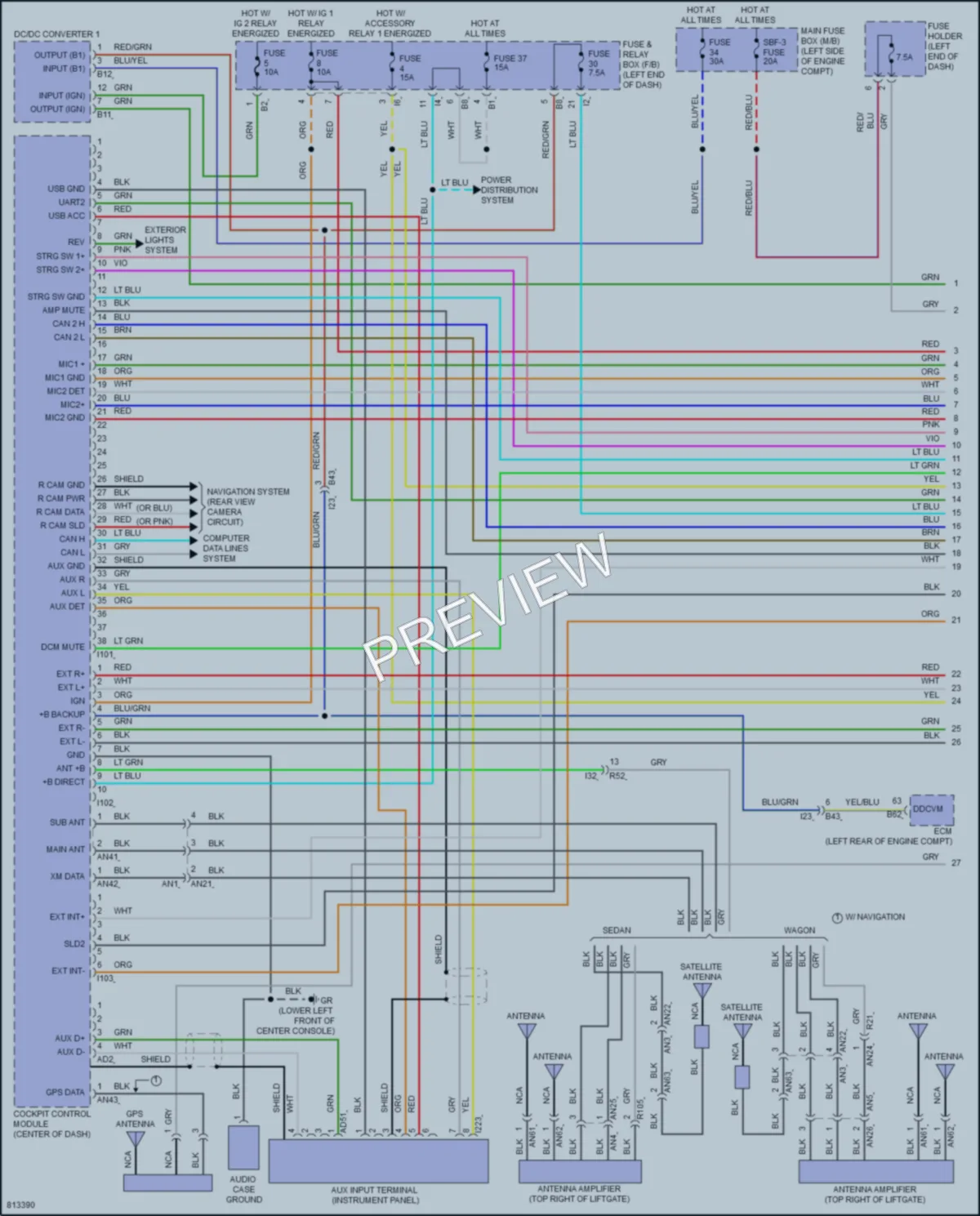 2022 Subaru Outback Radio wiring diagram preview