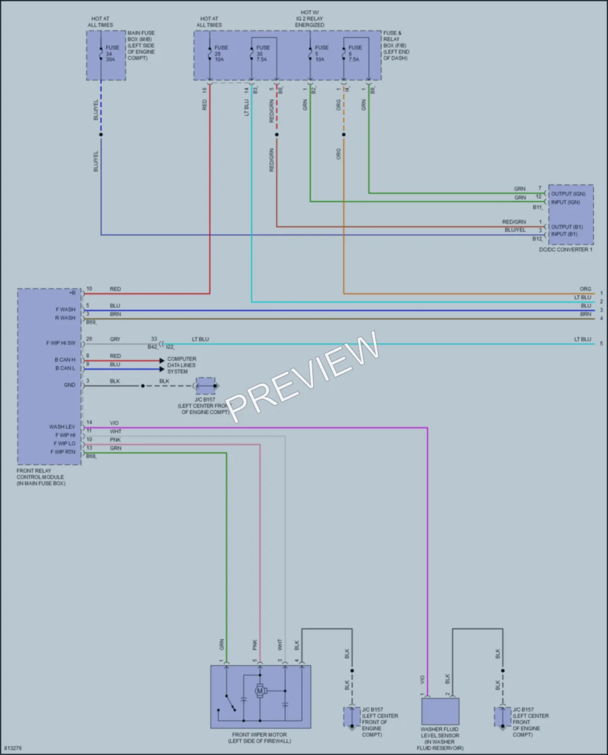2022 Subaru Outback Wiper Washer wiring diagram preview