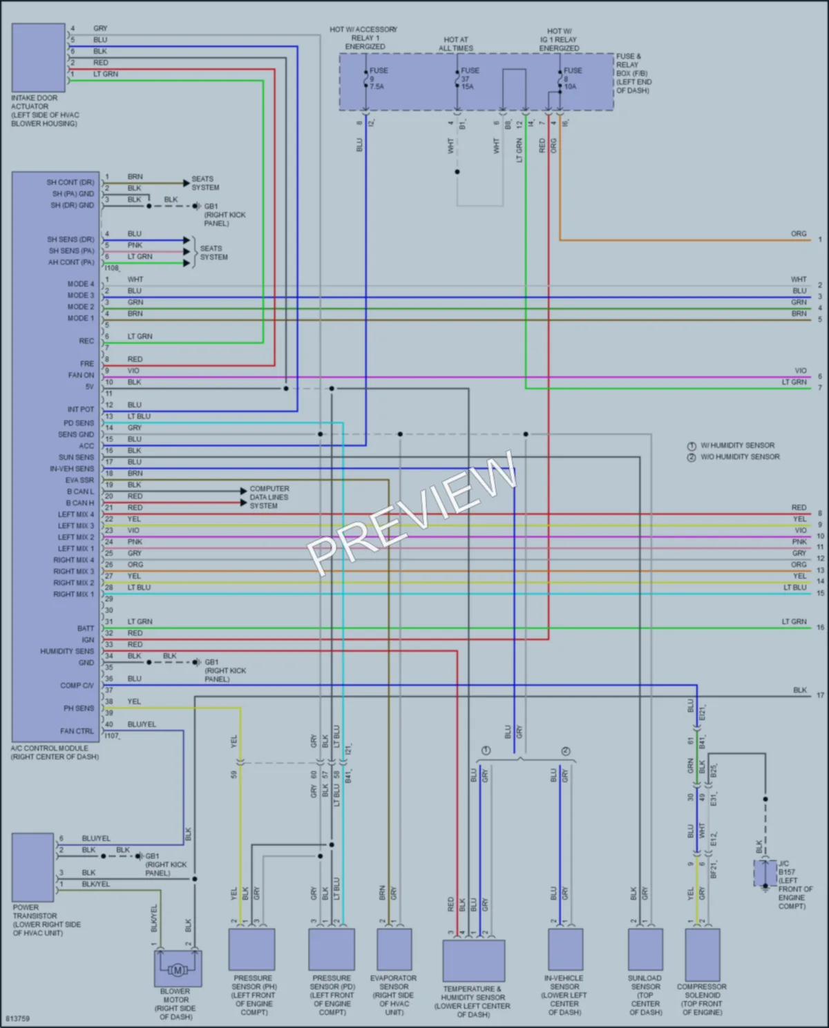 2022 Subaru WRX Air Conditioning wiring diagram preview