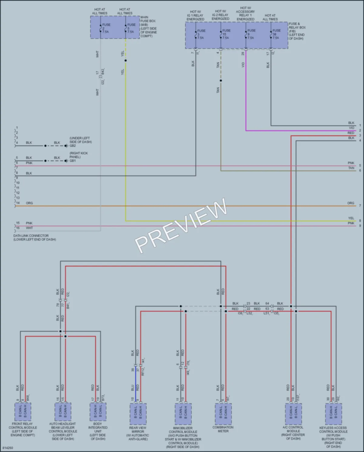 2022 Subaru WRX Computer Data Lines wiring diagram preview