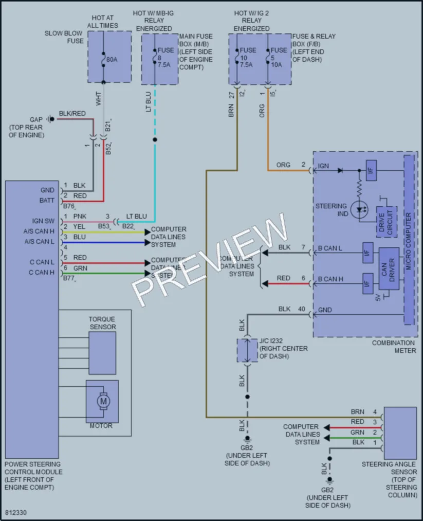 2022 Subaru WRX Electronic Power Steering wiring diagram preview