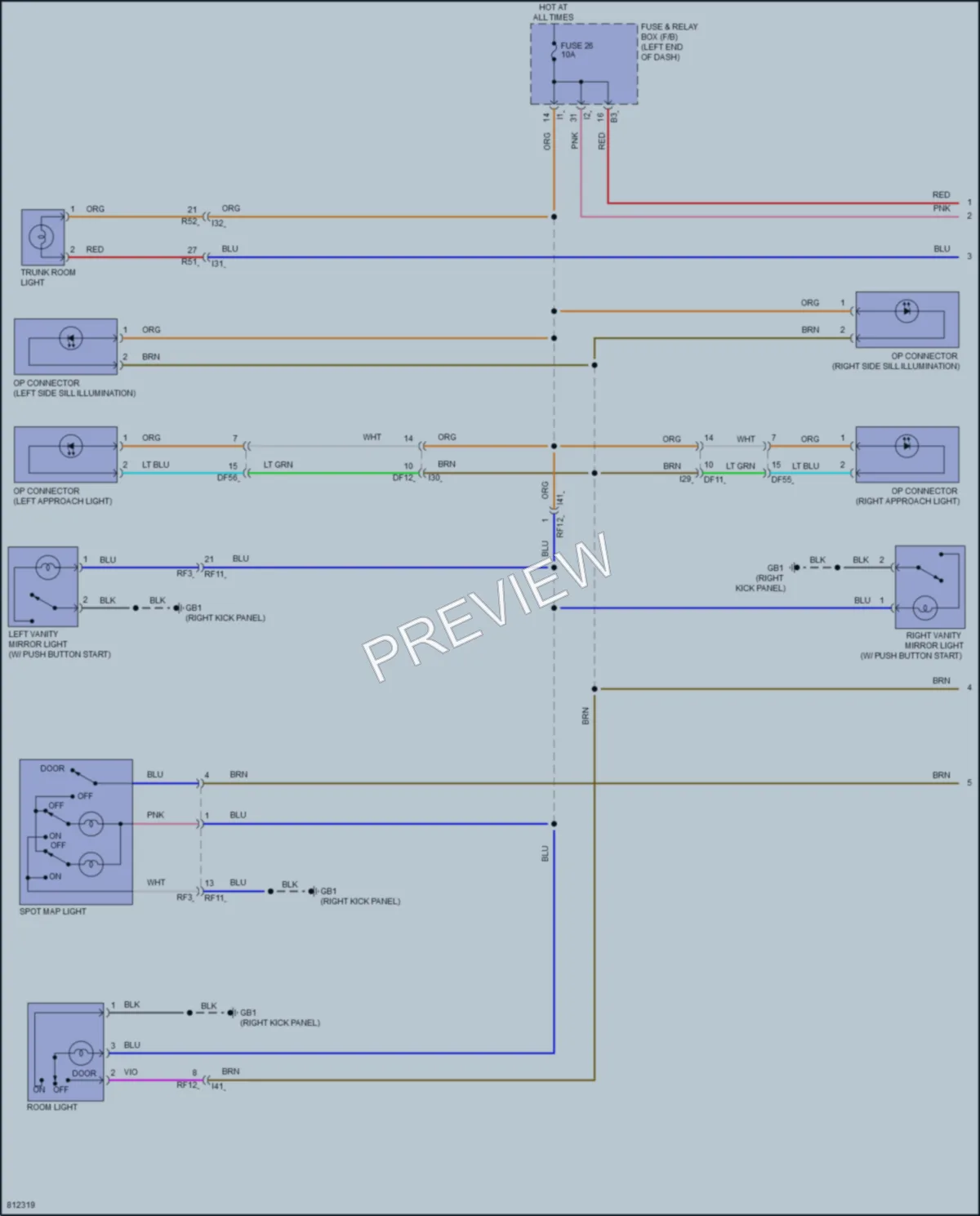 2022 Subaru WRX Interior Lights wiring diagram preview