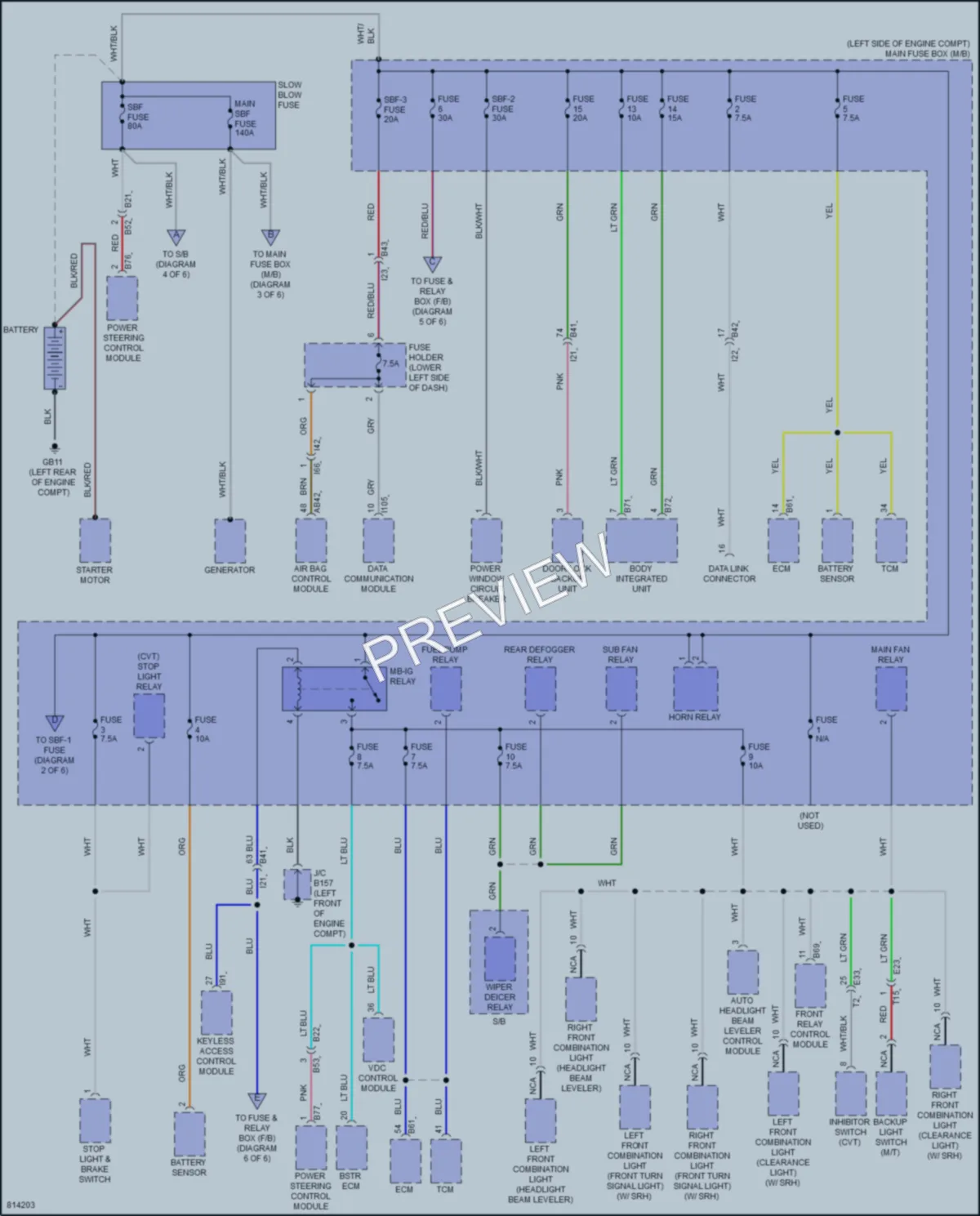 2022 Subaru WRX Power Distribution wiring diagram preview