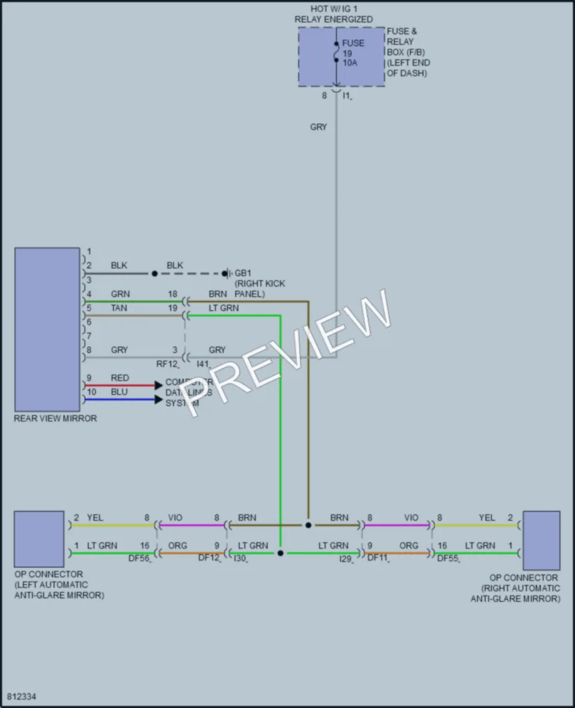 2022 Subaru WRX Power Mirrors wiring diagram preview