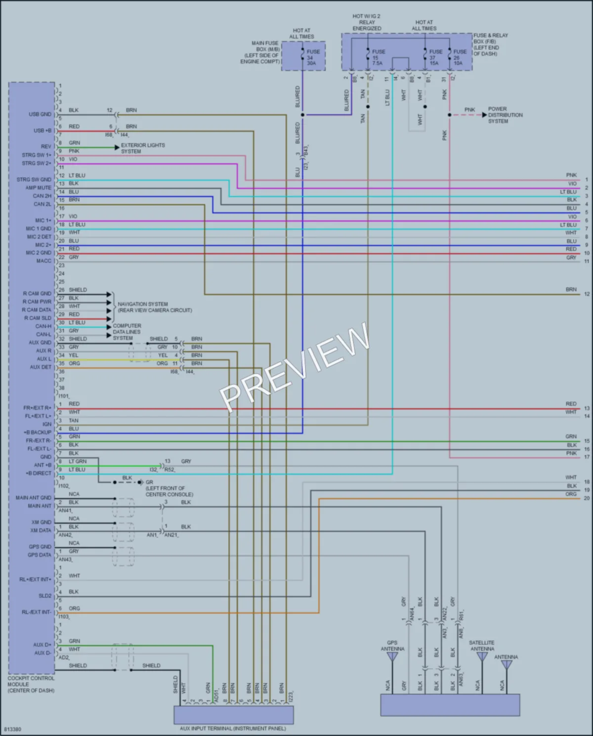 2022 Subaru WRX Radio wiring diagram preview