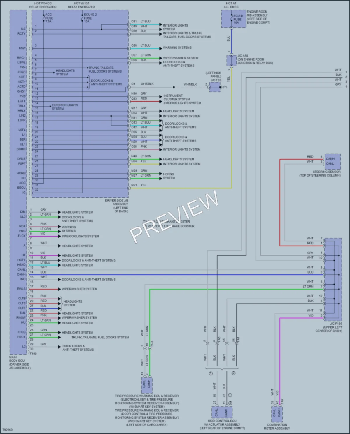 2022 Toyota 4Runner Body Control Modules wiring diagram preview