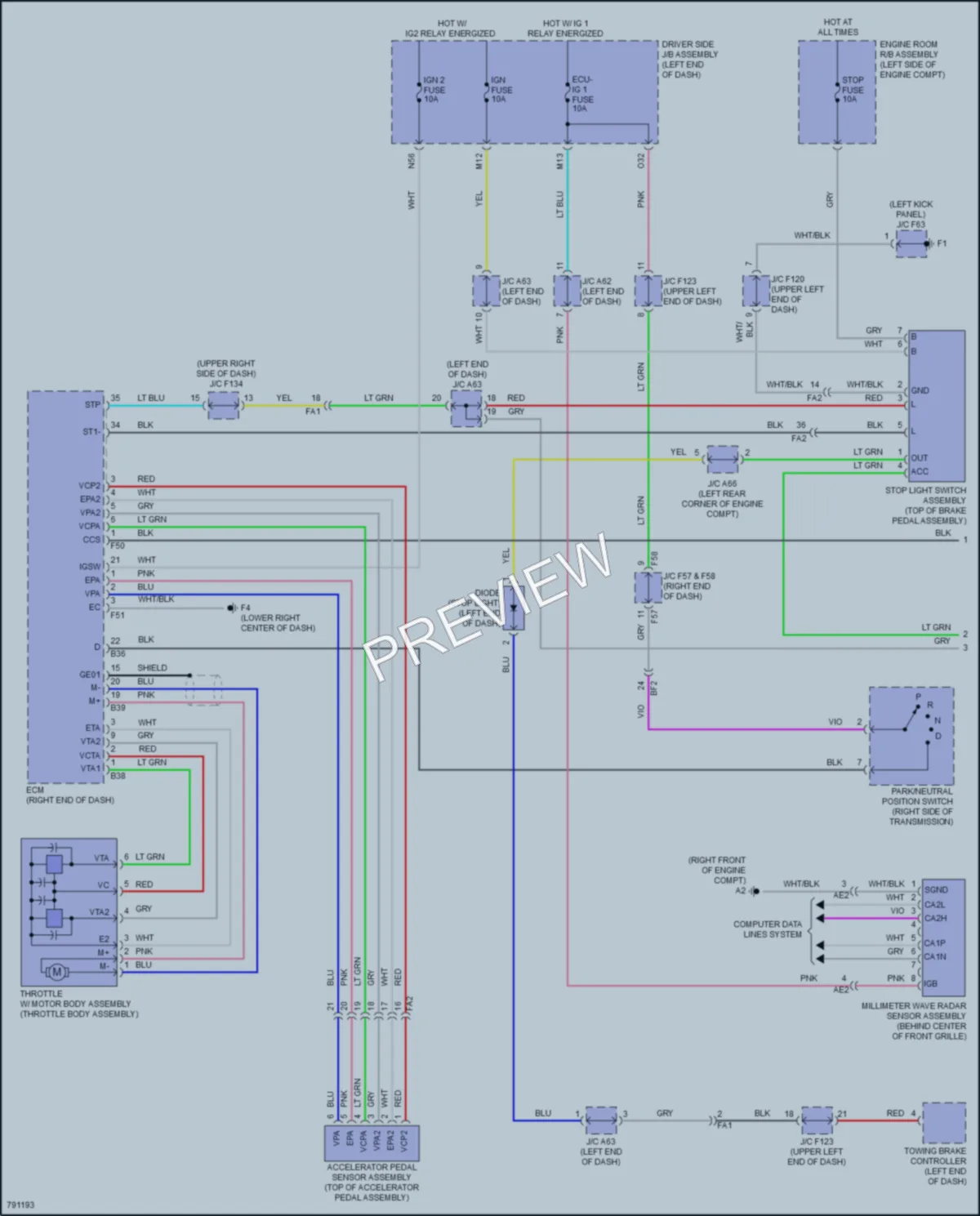 2022 Toyota 4Runner Cruise Control wiring diagram preview