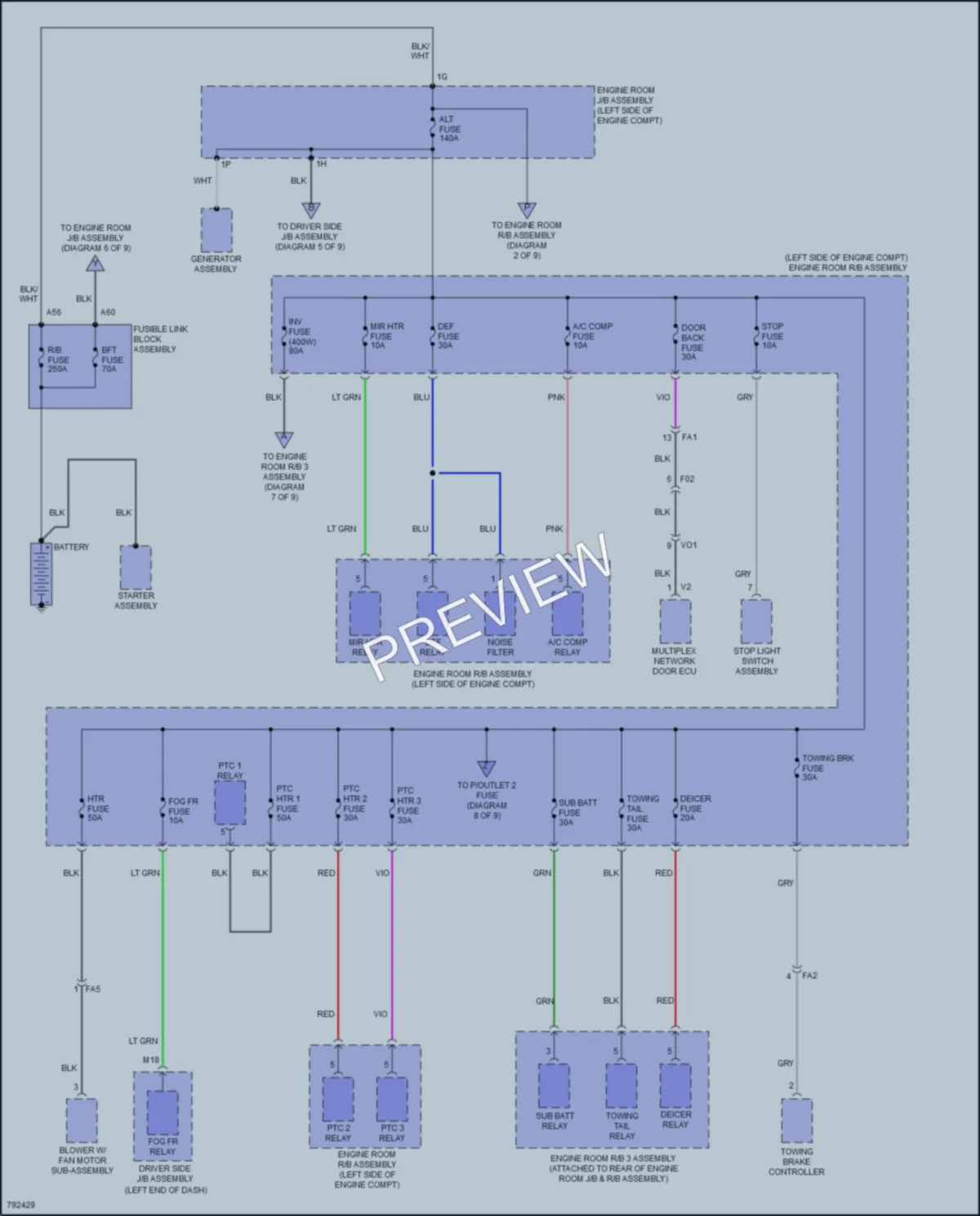 2022 Toyota 4Runner Power Distribution wiring diagram preview