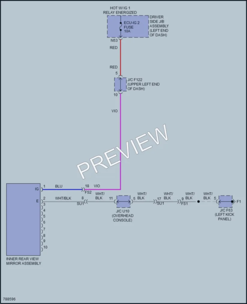 2022 Toyota 4Runner Power Mirrors wiring diagram preview
