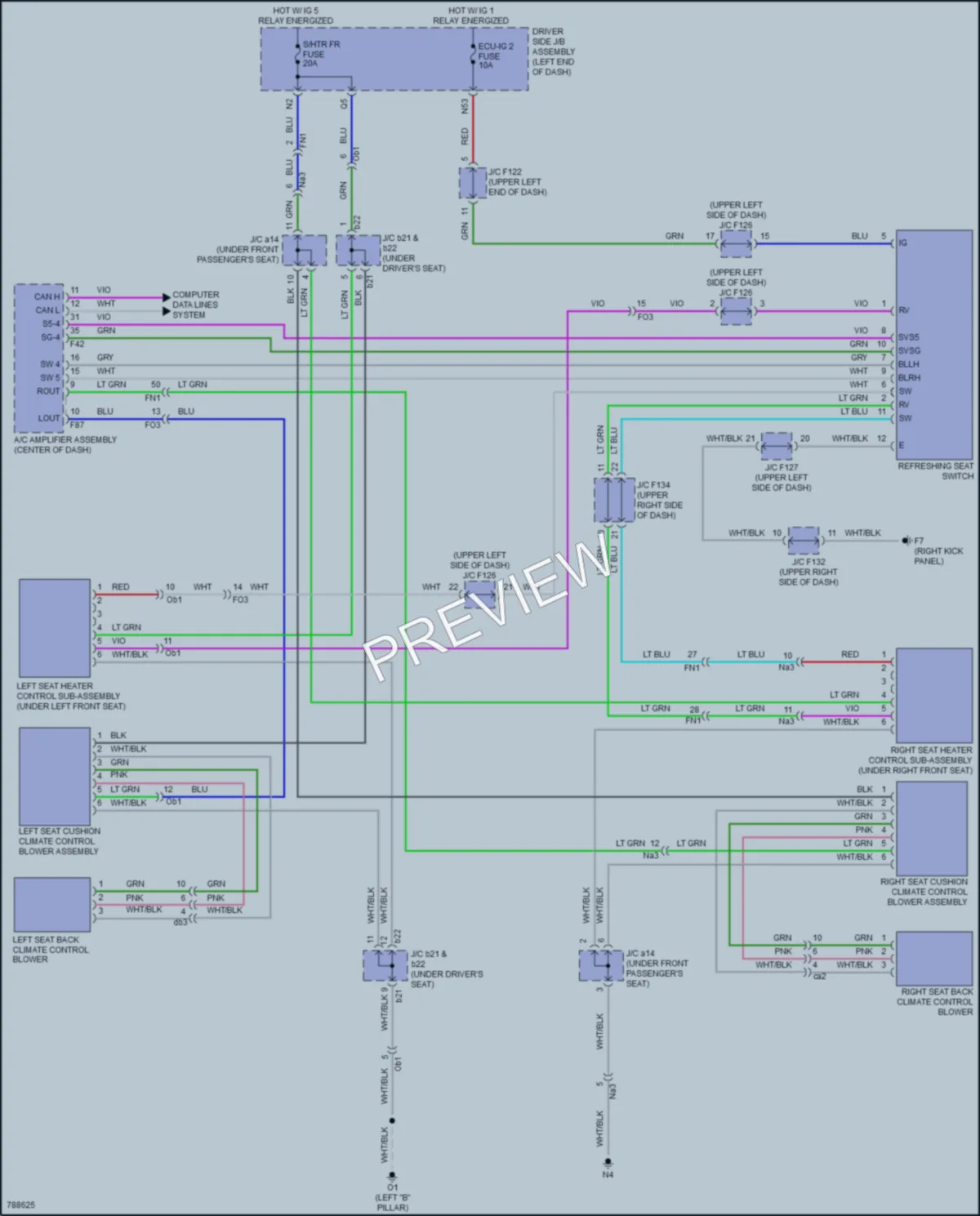 2022 Toyota 4Runner Power Seats wiring diagram preview