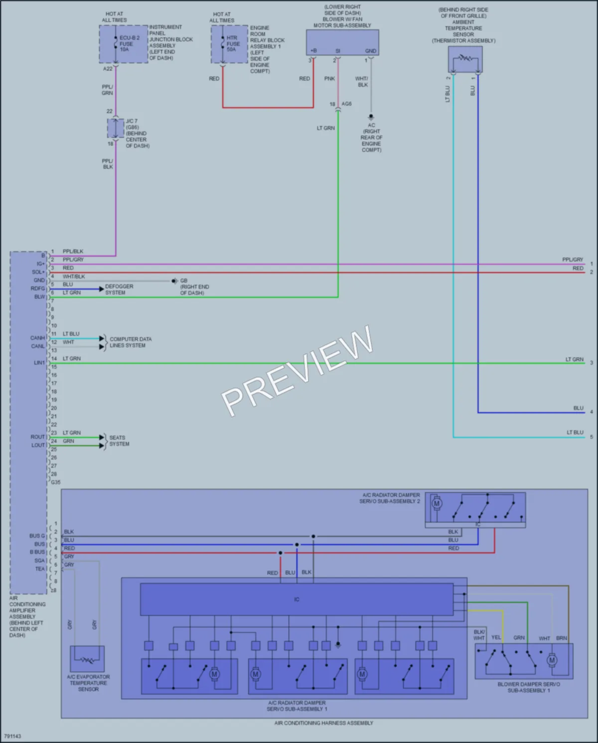 2022 Toyota Avalon Air Conditioning wiring diagram preview