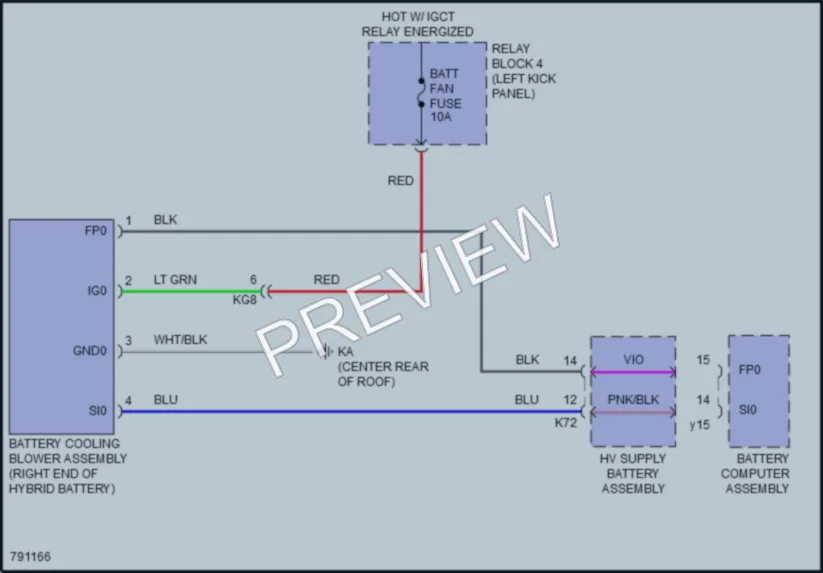 2022 Toyota Avalon Cooling Fan wiring diagram preview