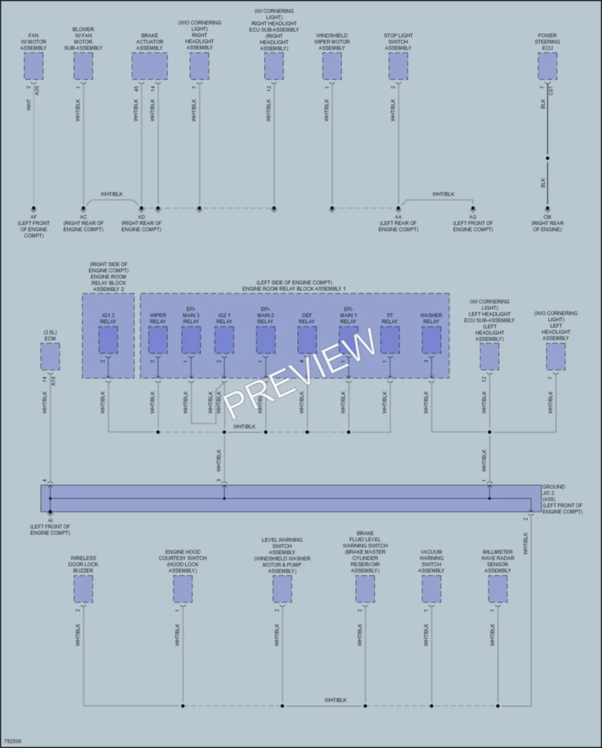 2022 Toyota Avalon Ground Distribution wiring diagram preview